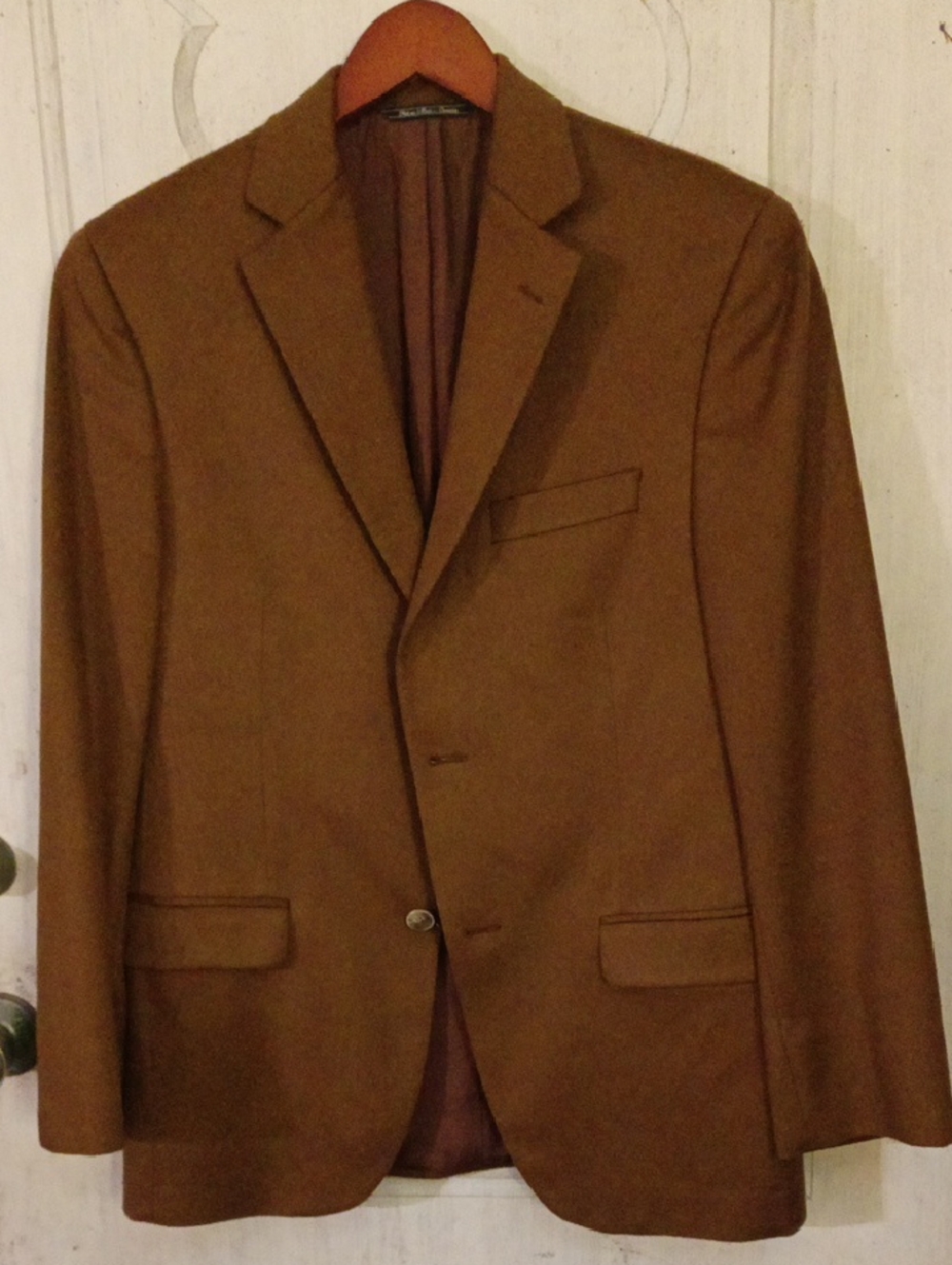 Saks Fifth Ave, Men's Brown Single-Breasted Cashmere Blazer